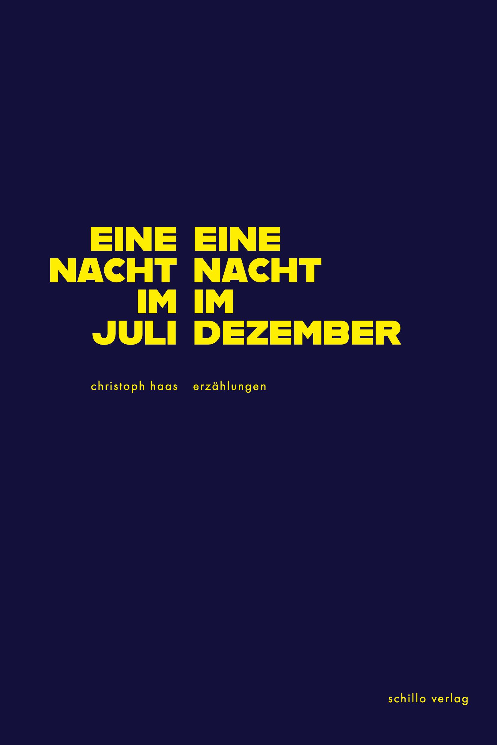Vorderes Coverbild Eine Nacht im Juli, eine Nacht im Dezember