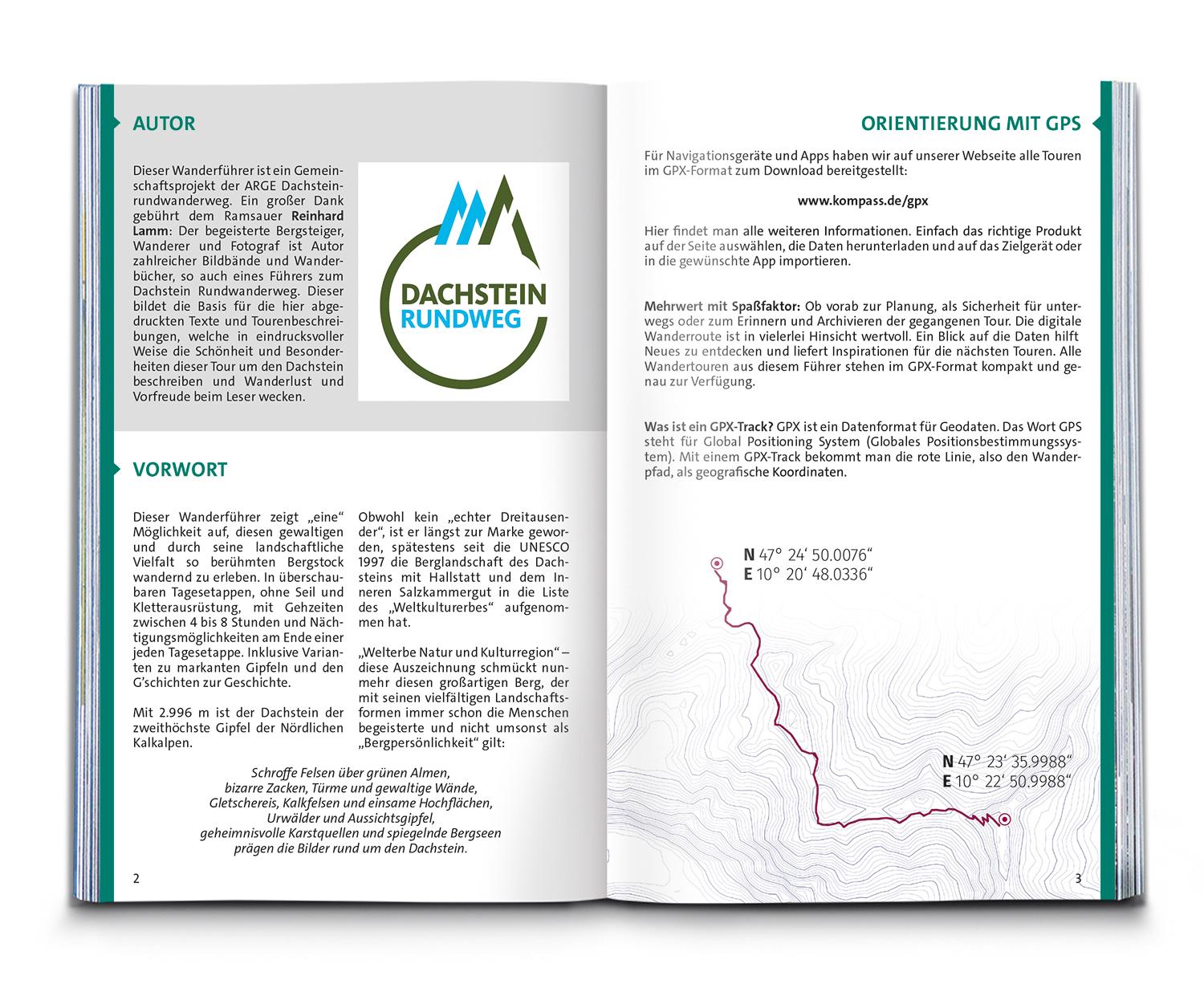 Beispielinhalt (Bild) KOMPASS Wanderführer Dachstein-Rundwanderweg, 8 Etappen