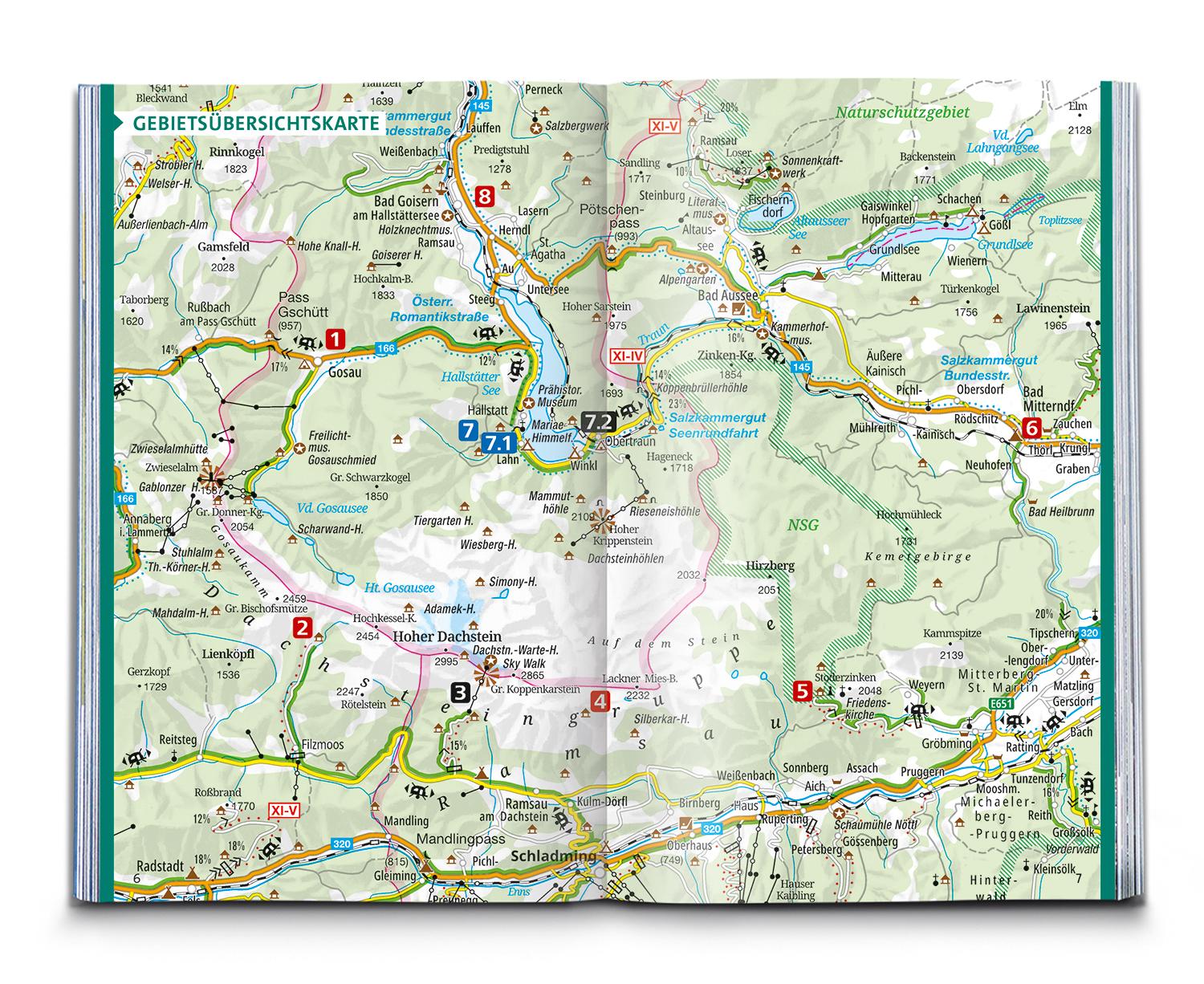 Beispielinhalt (Bild) KOMPASS Wanderführer Dachstein-Rundwanderweg, 8 Etappen