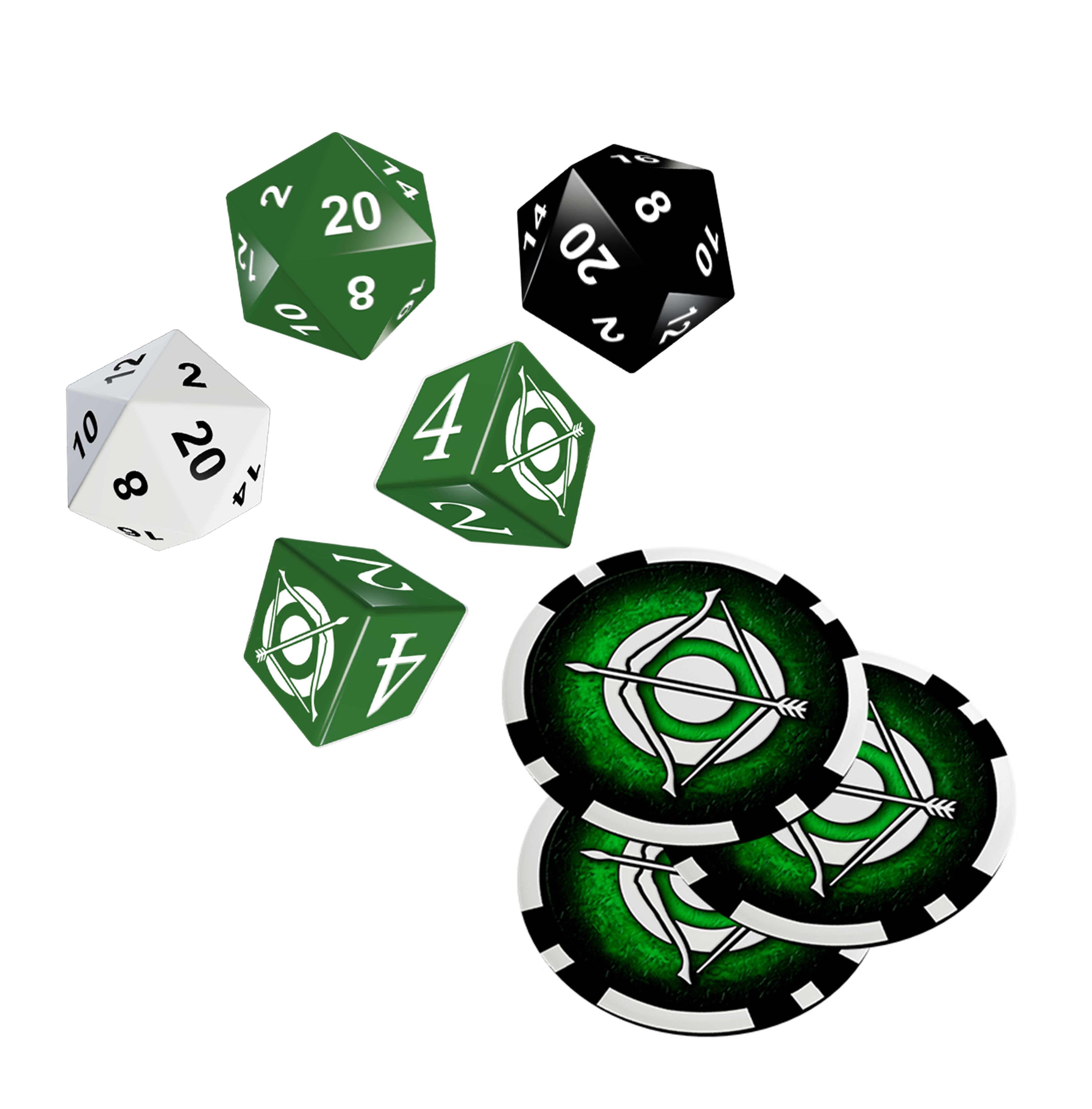 Vorderes Coverbild DSA5 Einsteigerbox: Elfen - Würfel- & Chipset