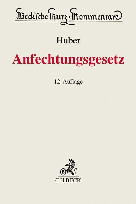 Vorderes Coverbild Anfechtungsgesetz (AnfG)