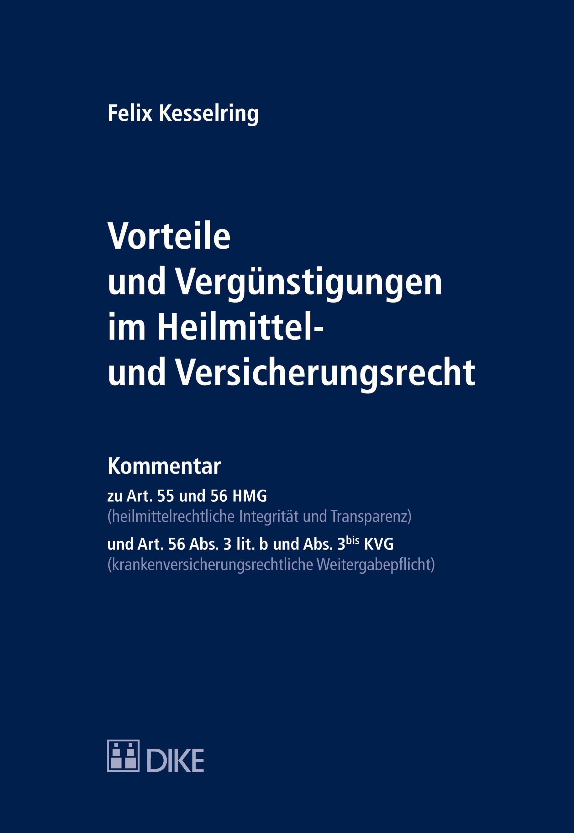 Vorderes Coverbild Vorteile und Vergünstigungen im Heilmittel- und Versicherungsrecht