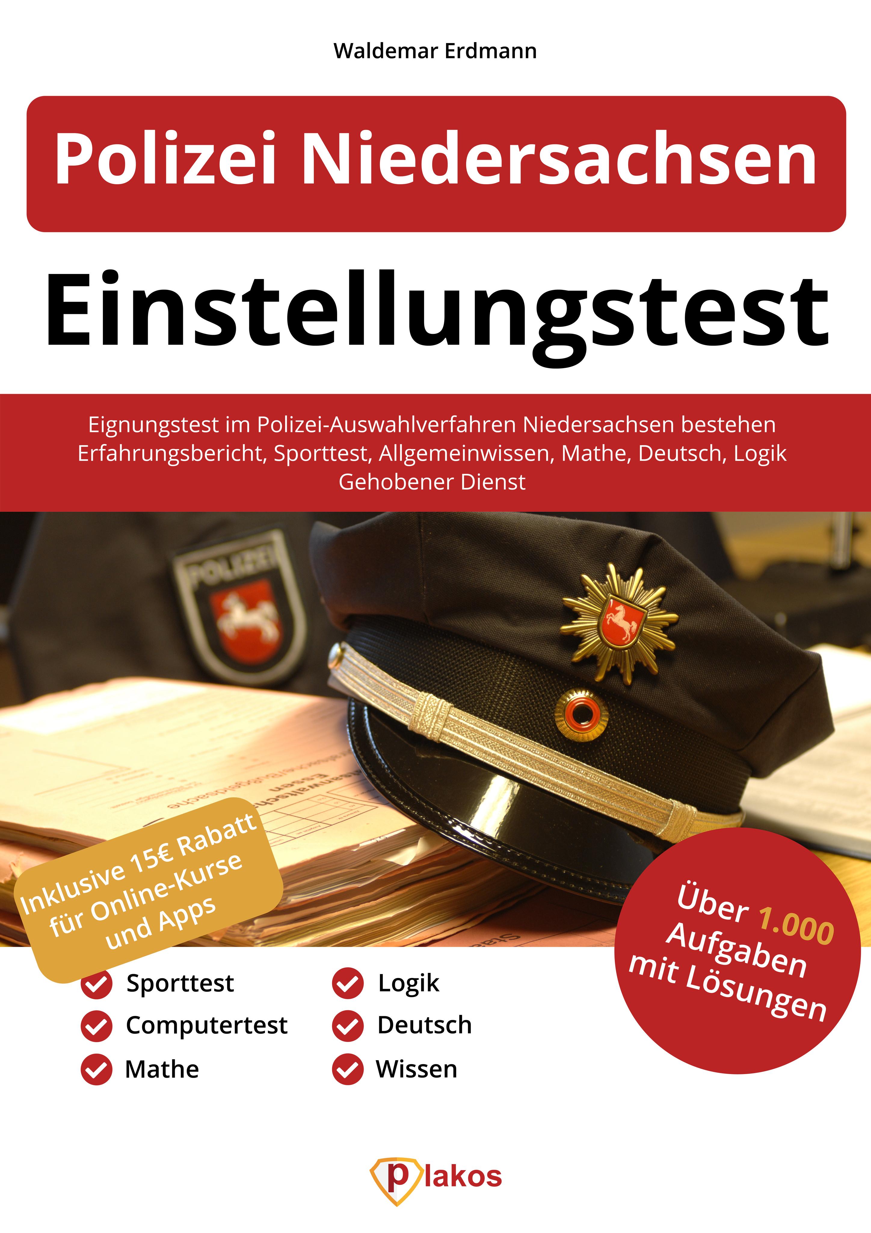 Vorderes Coverbild Einstellungstest Polizei Niedersachsen