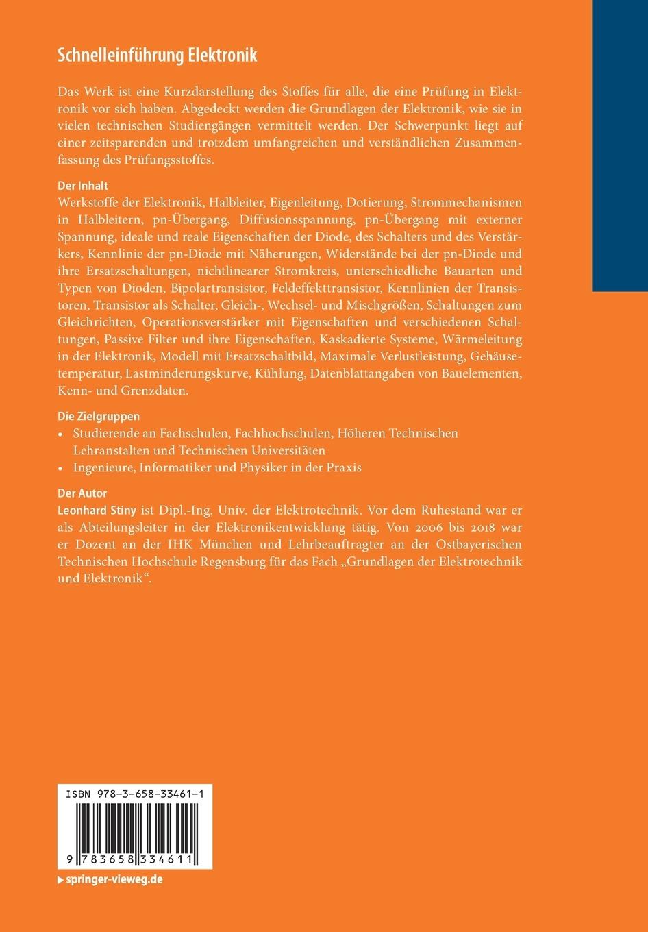 Rückseitencover Schnelleinführung Elektronik