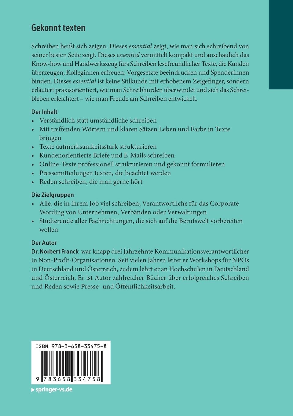 Rückseitencover Gekonnt texten