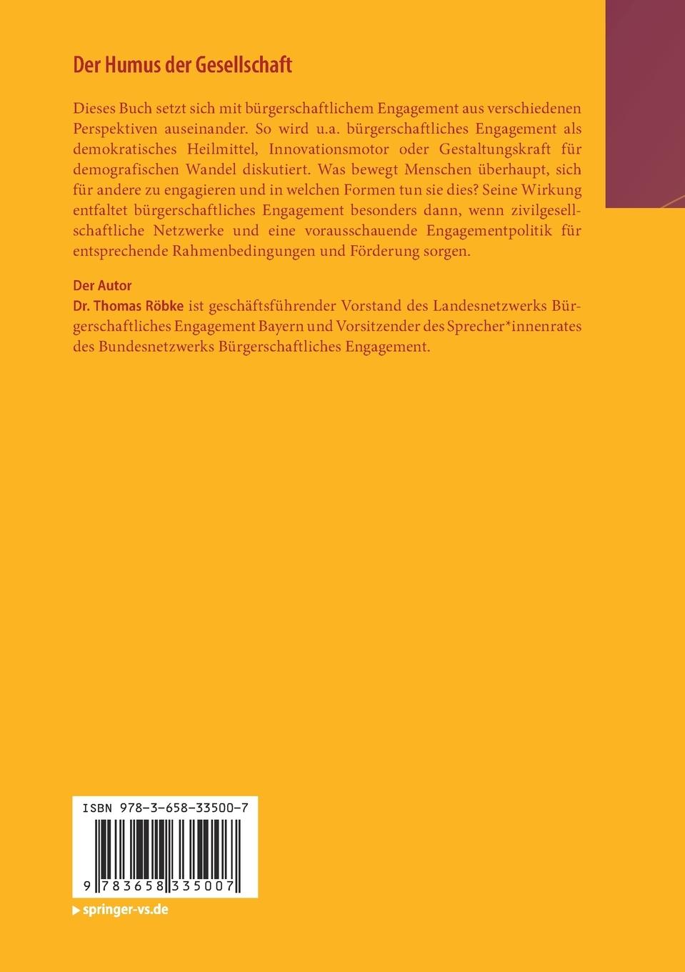 Rückseitencover Der Humus der Gesellschaft