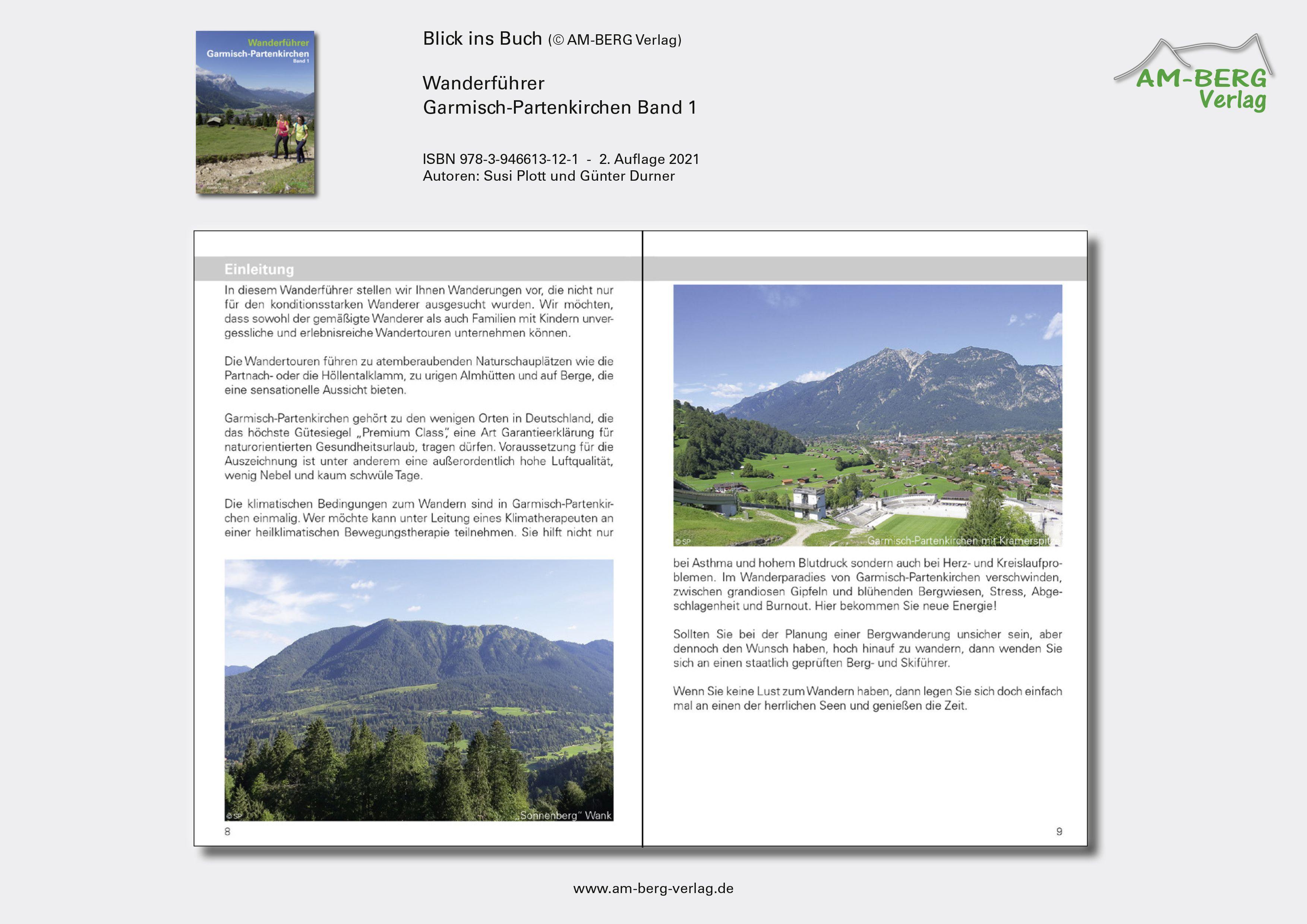 Beispielinhalt (Bild) Wanderführer Garmisch-Partenkirchen Band 1