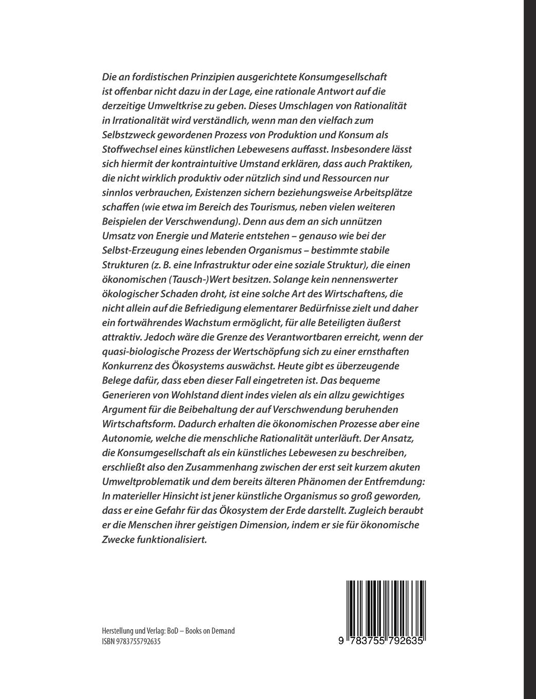 Rückseitencover Imitiertes Leben