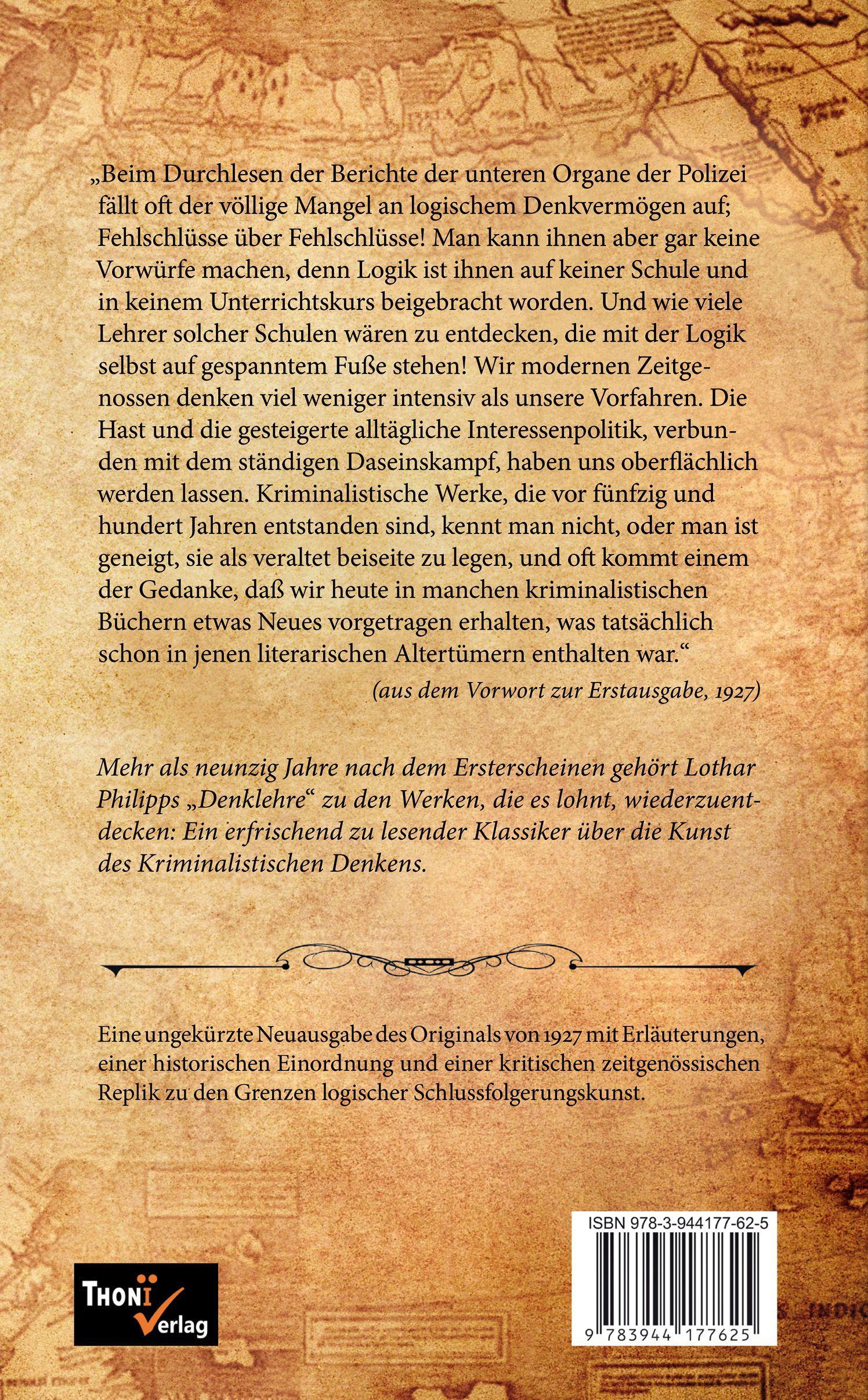 Beispielinhalt (Bild) Kriminalistische Denklehre