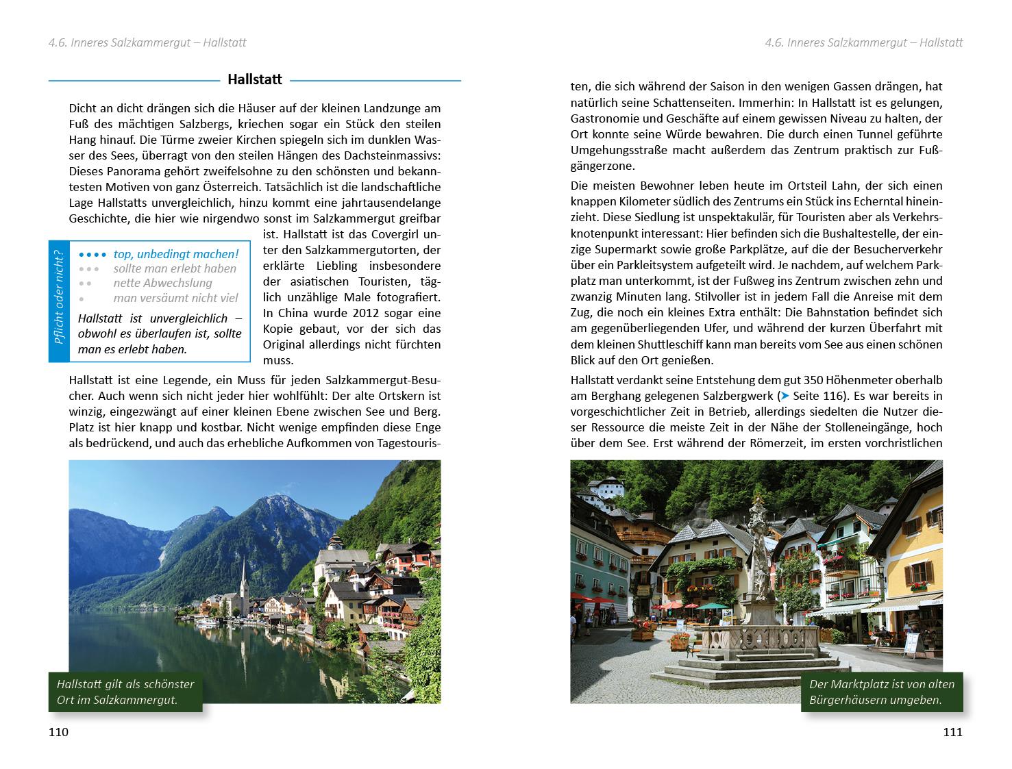 Beispielinhalt (Bild) Maremonto Reise- und Wanderführer: Salzkammergut
