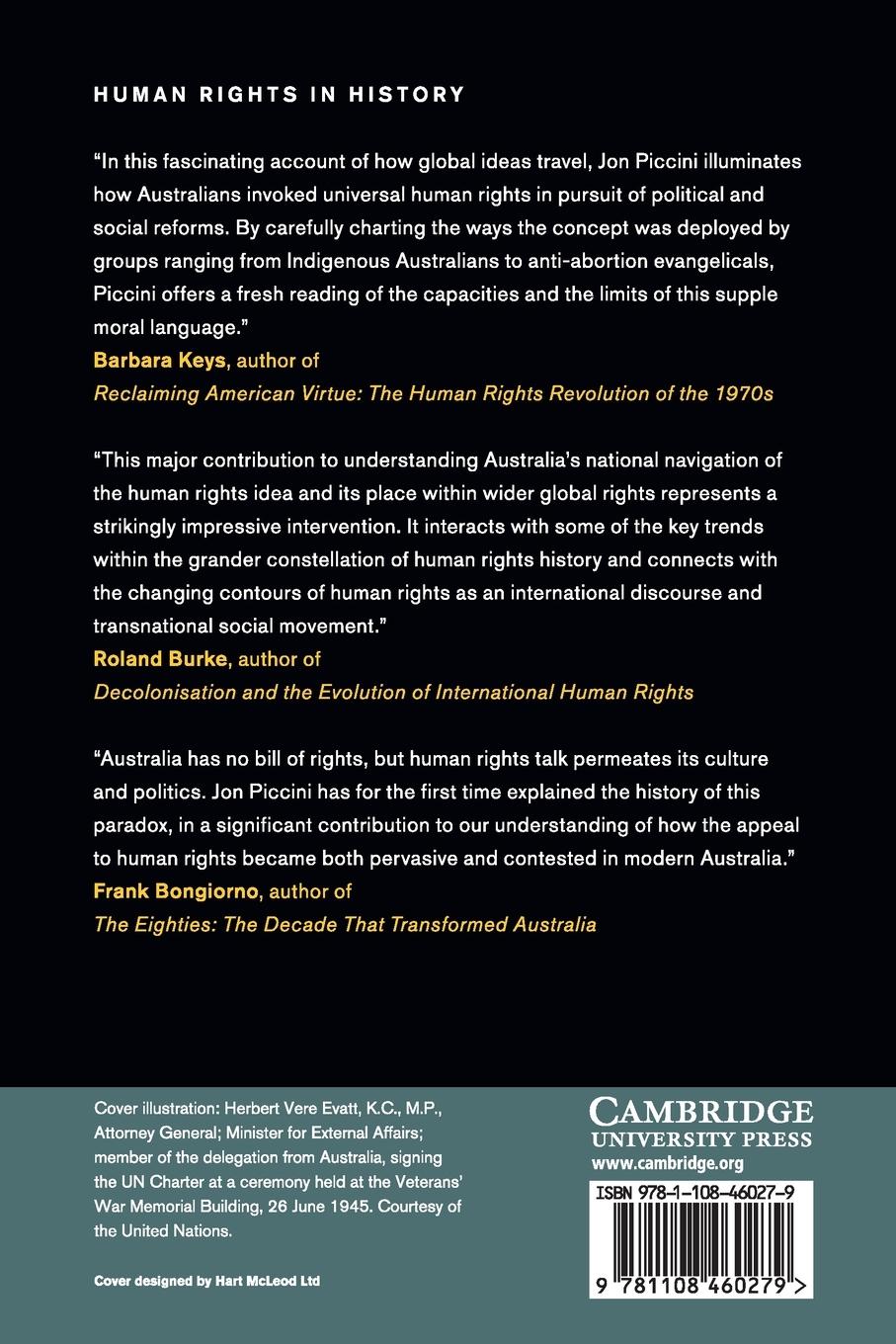 Rückseitencover Human Rights in Twentieth-Century Australia