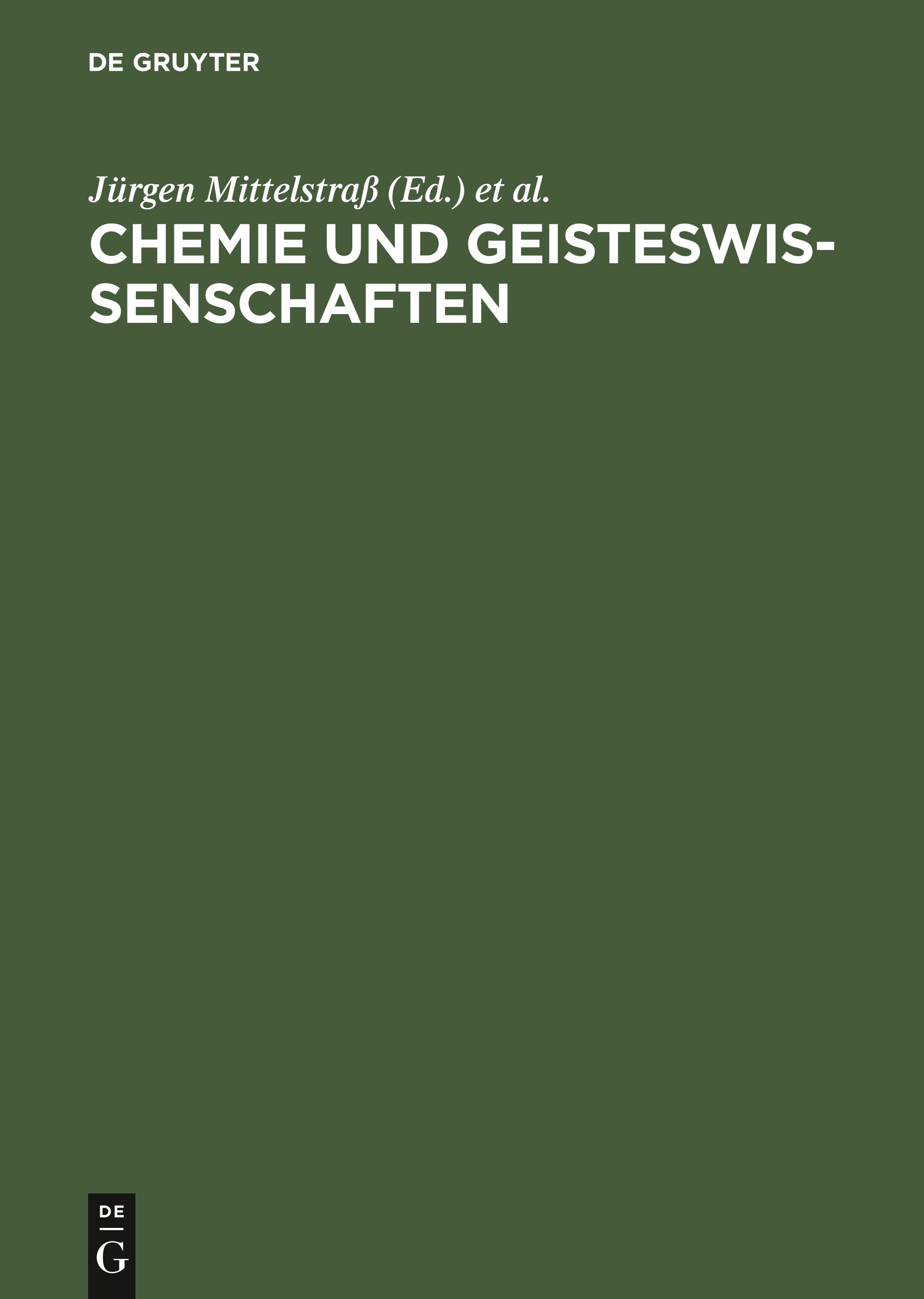 Vorderes Coverbild Chemie und Geisteswissenschaften