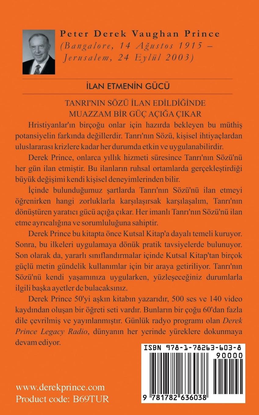 Rückseitencover The Power of Proclamation - TURKISH