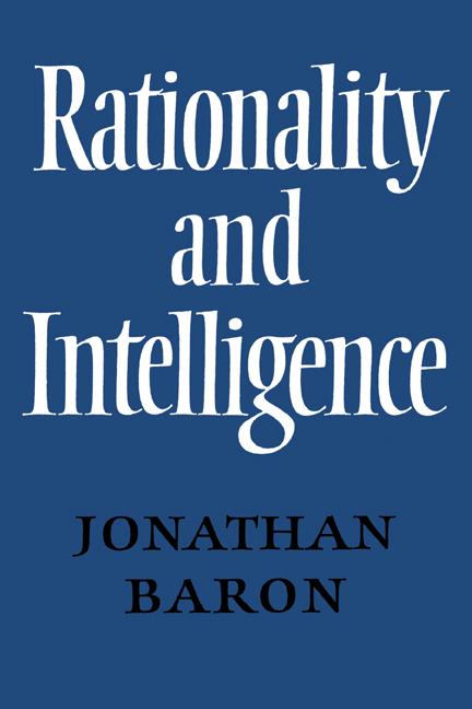 Vorderes Coverbild Rationality and Intelligence