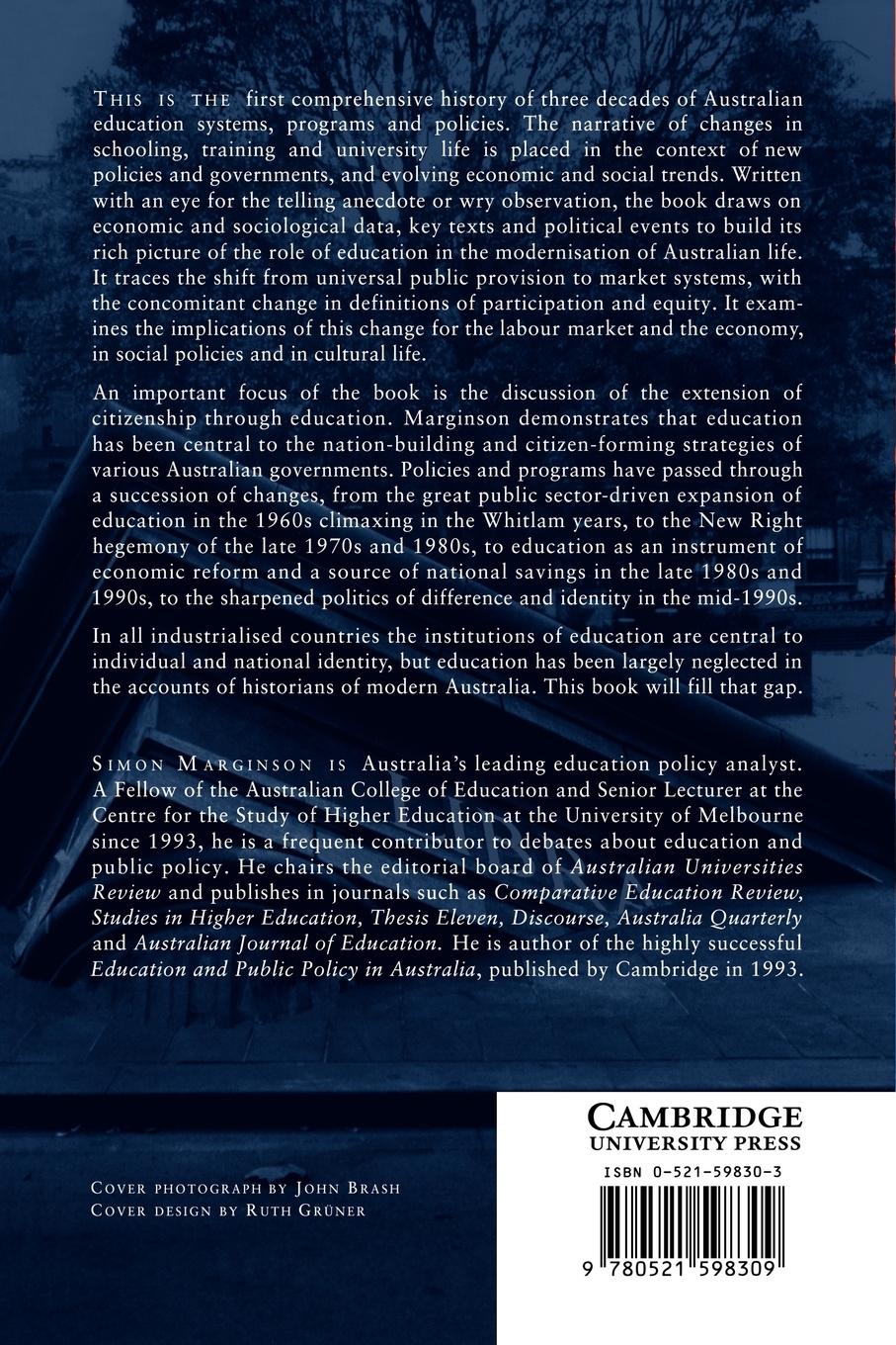 Rückseitencover Educating Australia