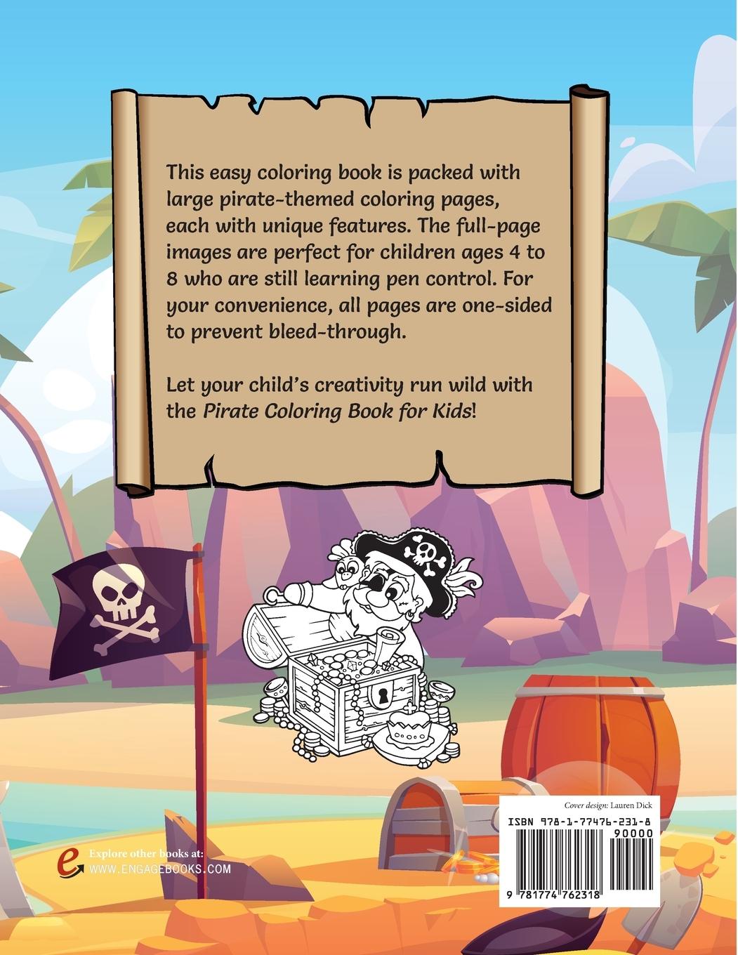 Rückseitencover Pirate Coloring Book for Kids