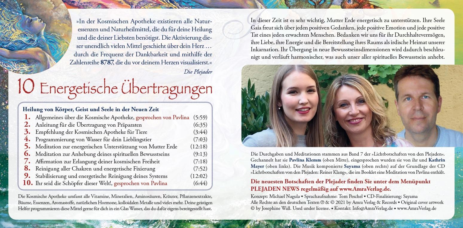 Beispielinhalt (Bild) Lichtbotschaften von den Plejaden: DIE KOSMISCHE APOTHEKE [Übungs-CD 8]