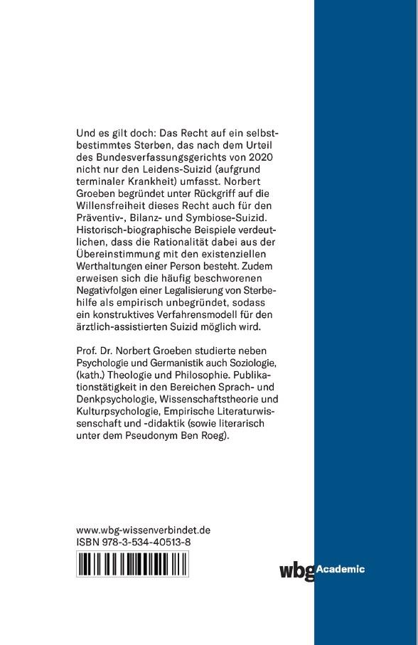 Rückseitencover Sterbenswille