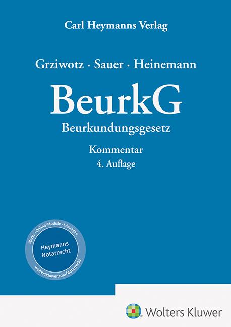 Vorderes Coverbild BeurkG - Beurkundungsgesetz