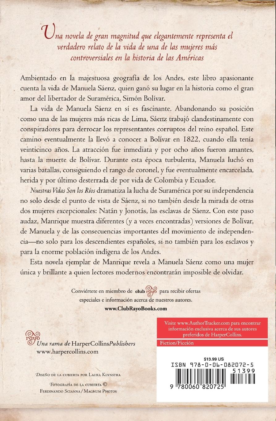 Rückseitencover La Nuestras Vidas Son Los Rios