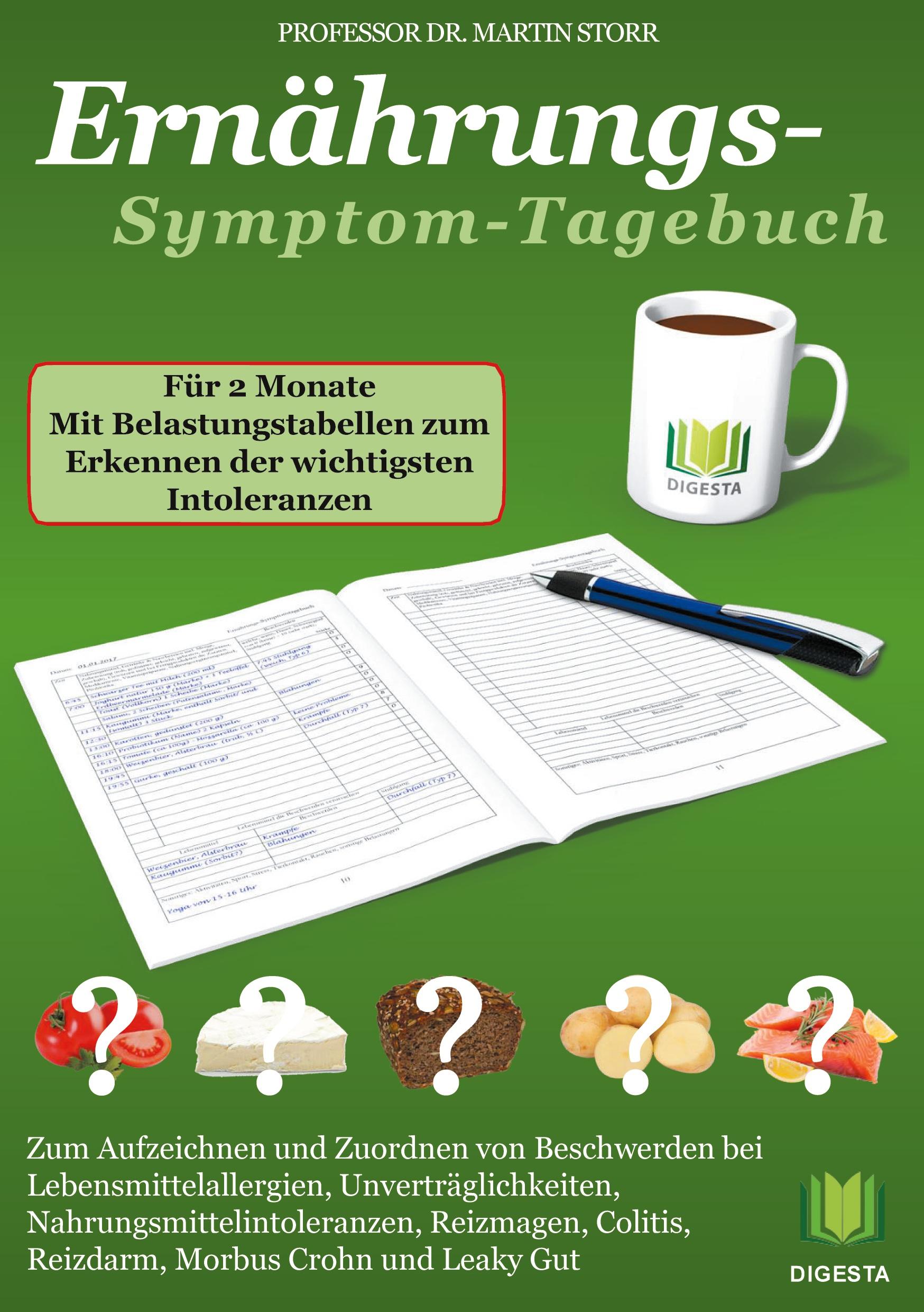 Vorderes Coverbild Ernährungs-Symptom-Tagebuch für 2 Monate