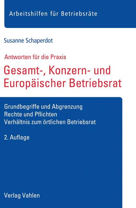 Vorderes Coverbild Gesamt-, Konzern- und Europäischer Betriebsrat
