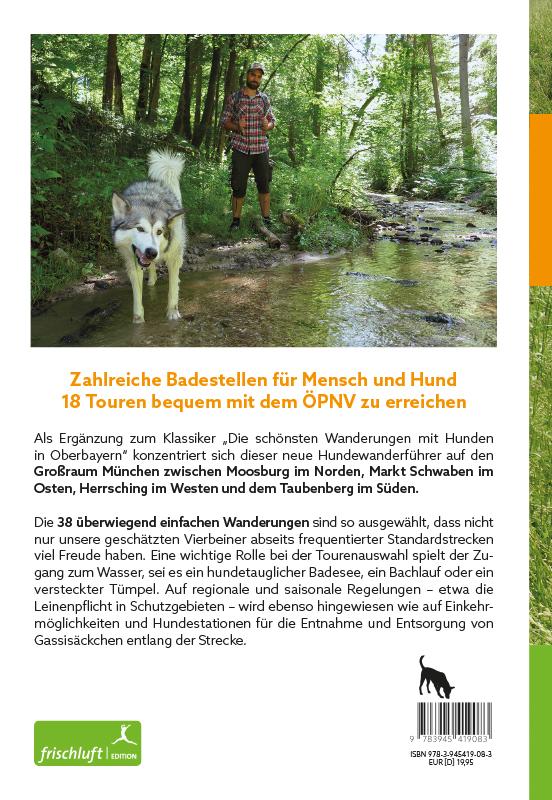 Rückseitencover Die schönsten Wanderungen mit Hunden im Großraum München