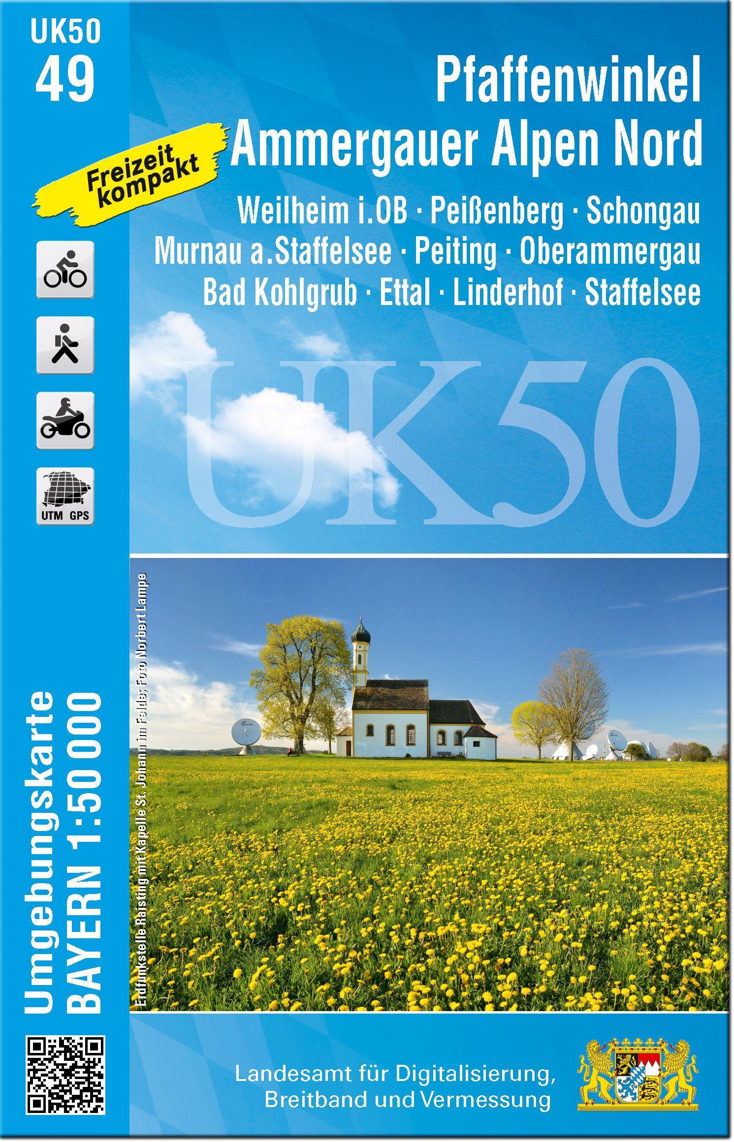 Vorderes Coverbild Pfaffenwinkel  Ammergauer Alpen Nord 1 : 50 000 (UK50-49)