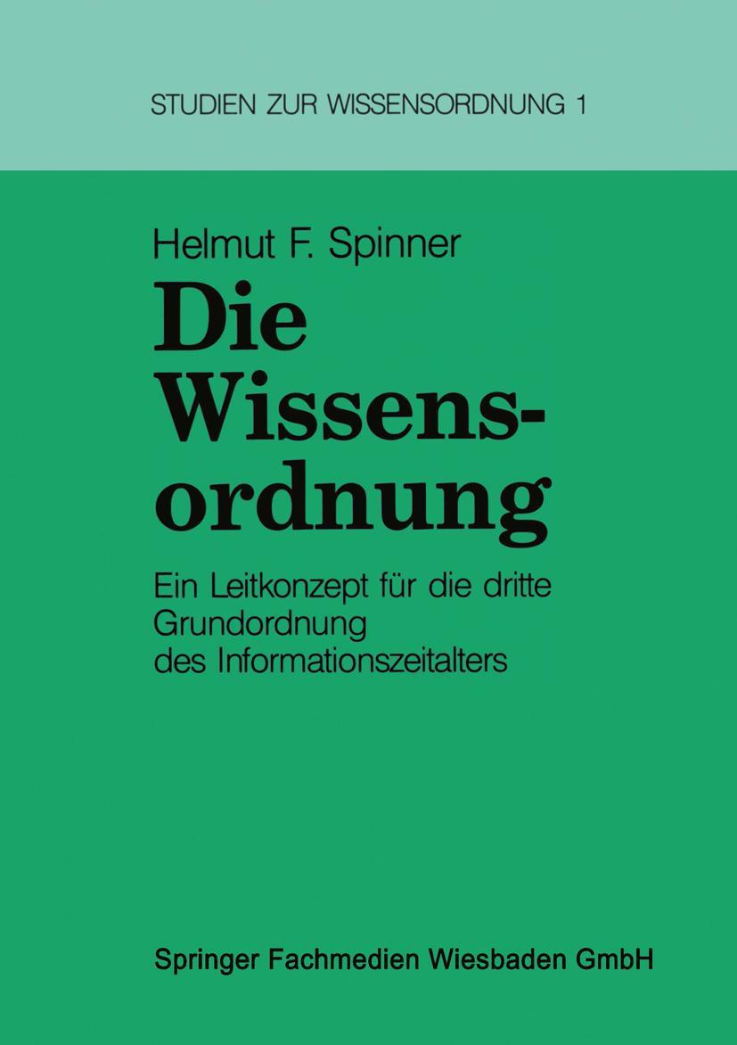 Vorderes Coverbild Die Wissensordnung