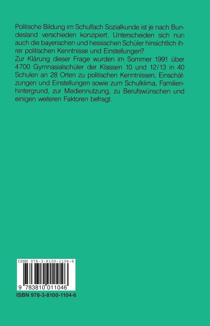 Rückseitencover Schüler und Politik