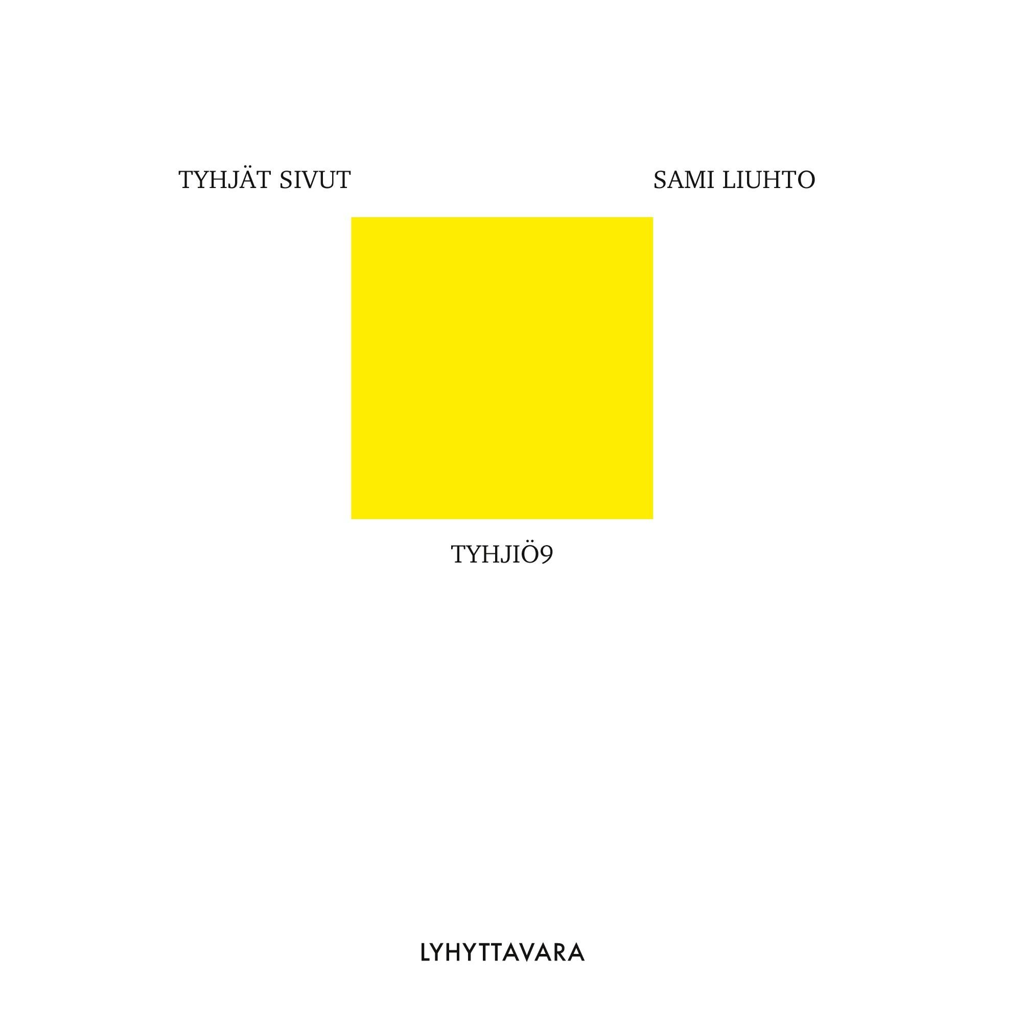 Vorderes Coverbild Tyhjät sivut