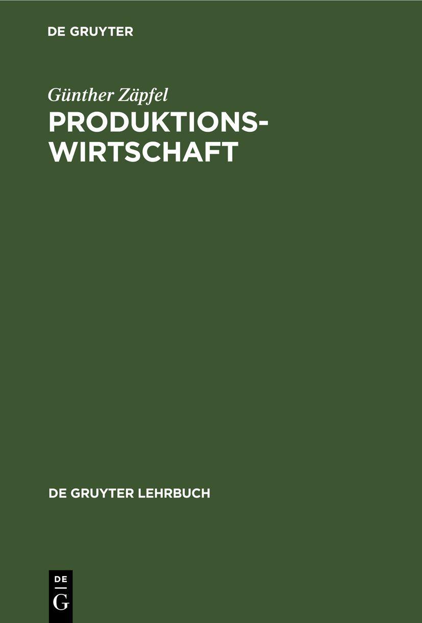 Vorderes Coverbild Produktionswirtschaft