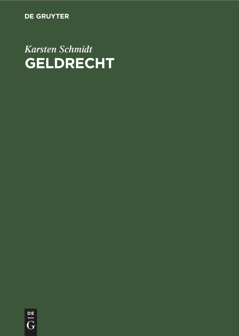 Vorderes Coverbild Geldrecht