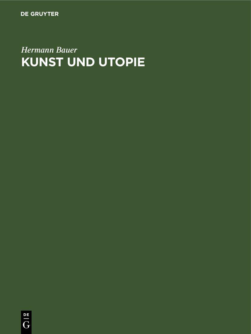 Vorderes Coverbild Kunst und Utopie