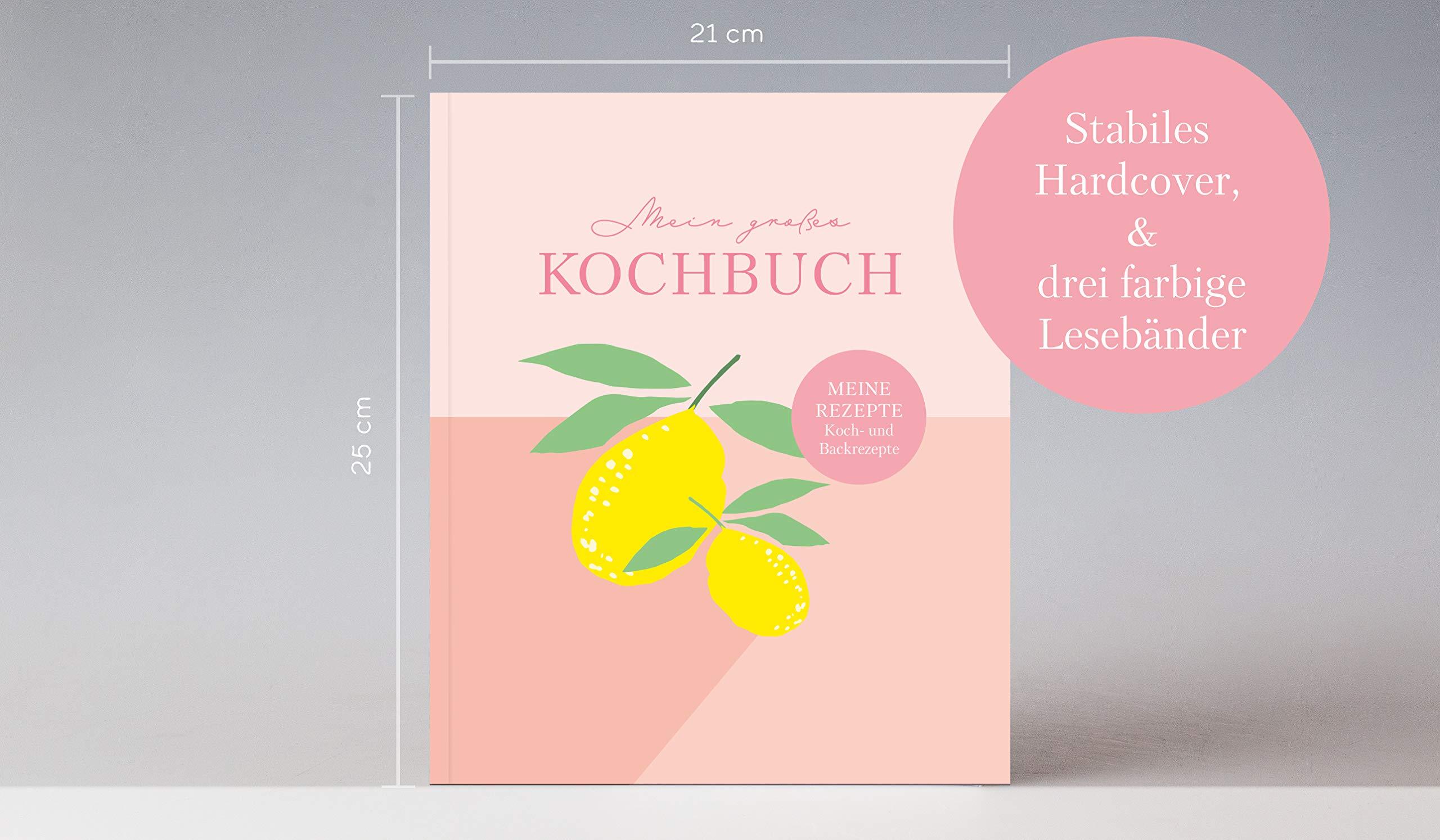 Beispielinhalt (Bild) Rezeptbuch zum Selberschreiben: Großes Kochbuch zum Selberschreiben | Rezeptsammlung für 60 Rezepte & 20 Menüs |
