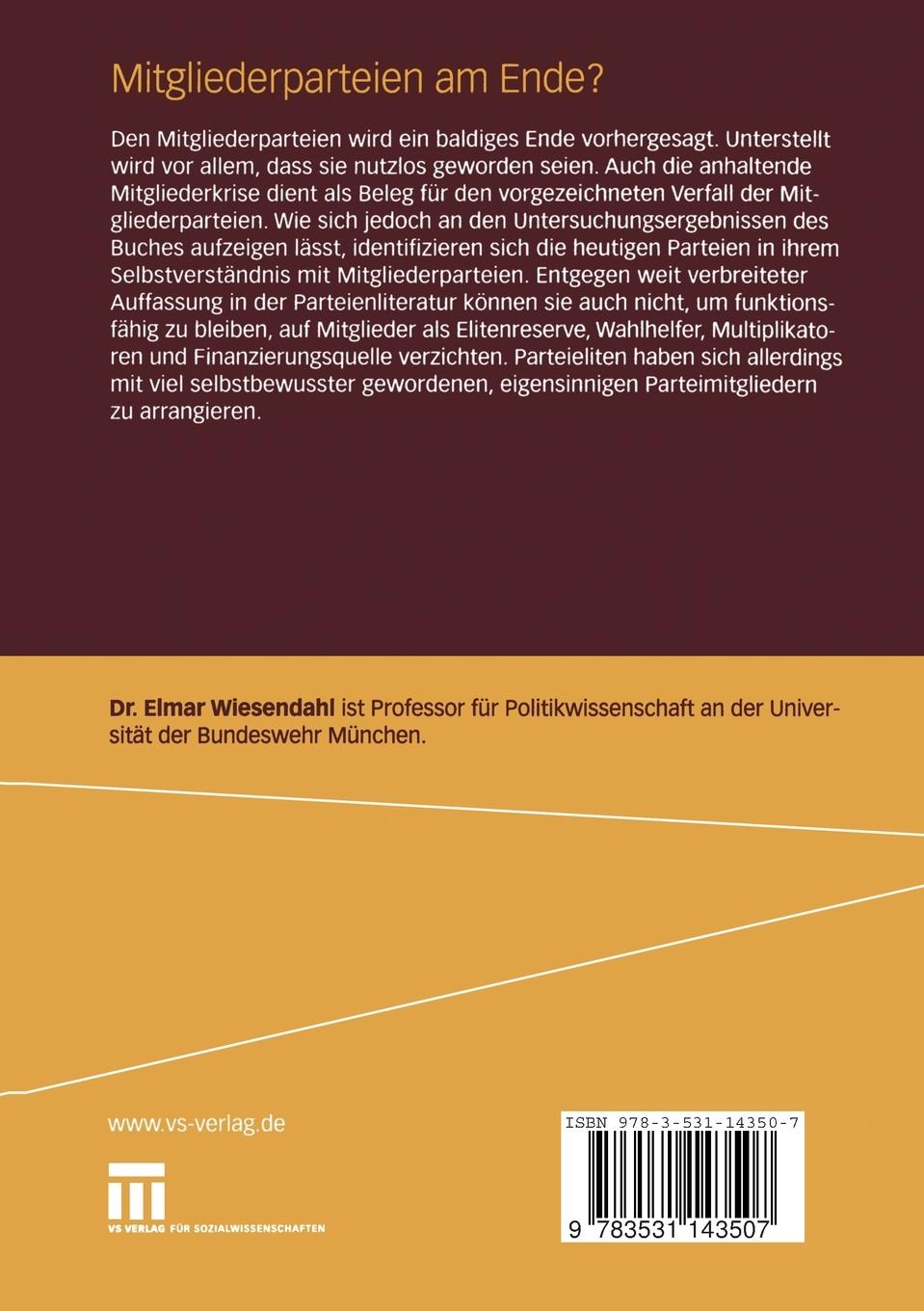 Rückseitencover Mitgliederparteien am Ende?