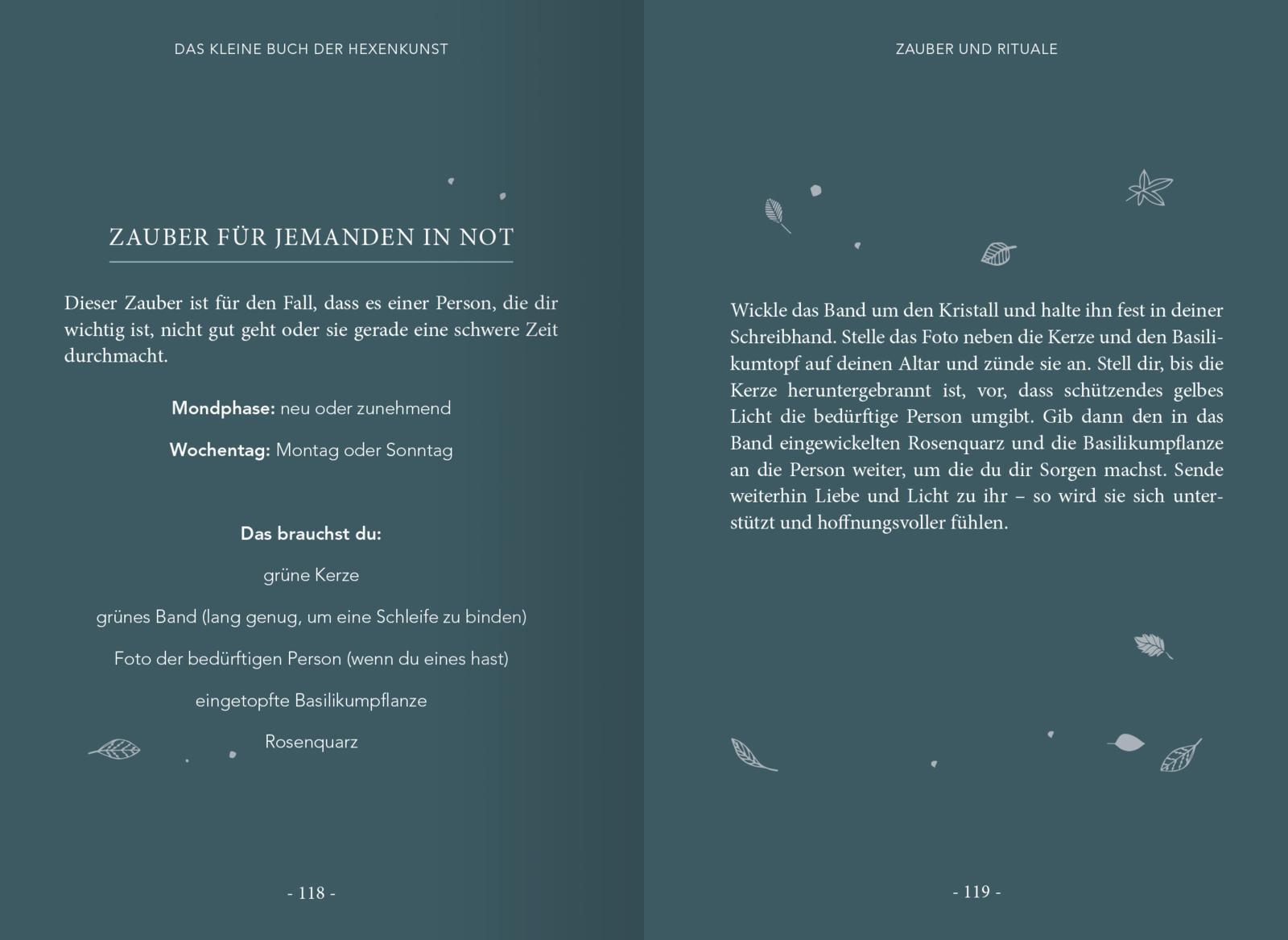 Beispielinhalt (Bild) Das kleine Buch der Hexenkunst