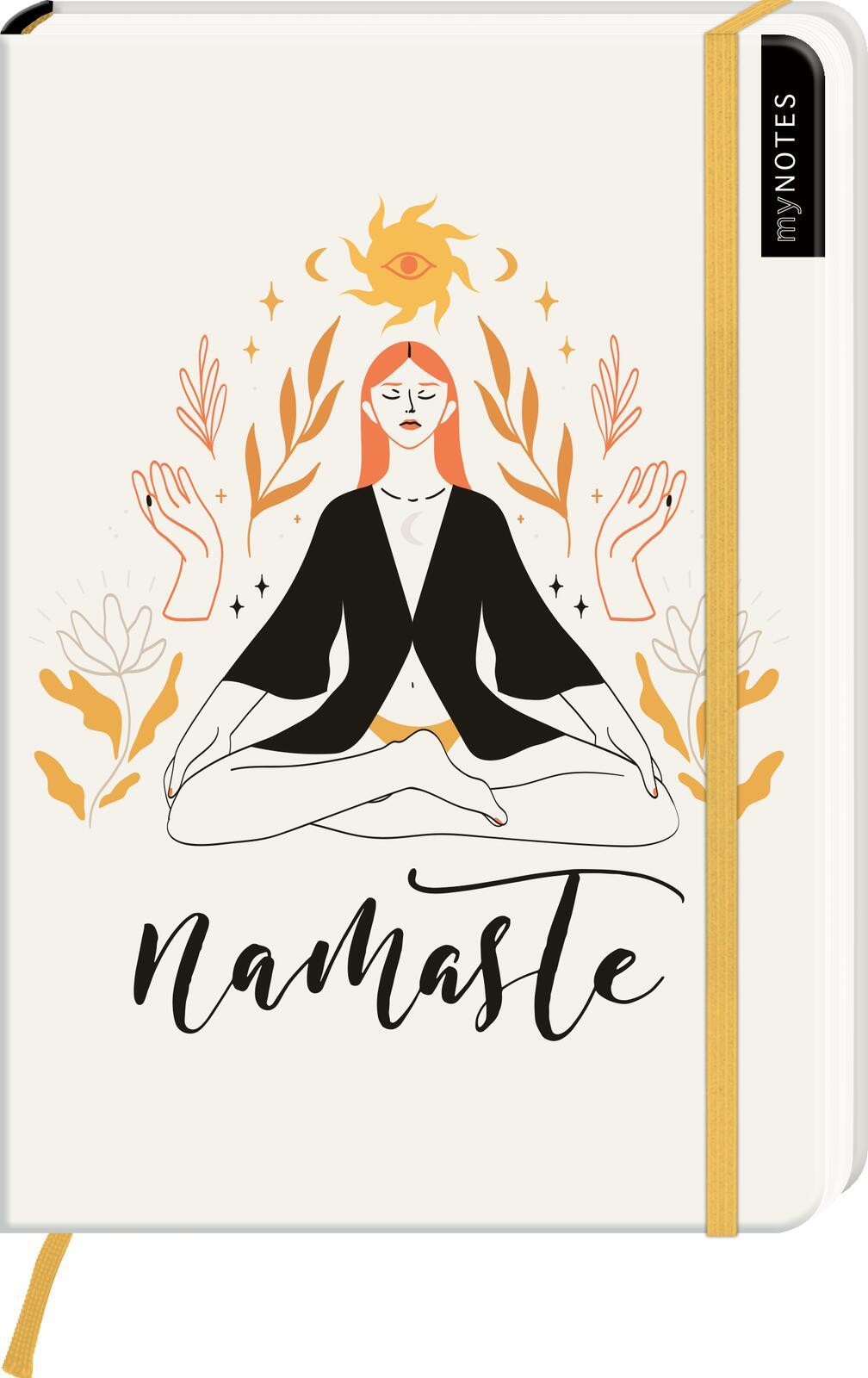 Vorderes Coverbild myNOTES Notizbuch A5: Namaste