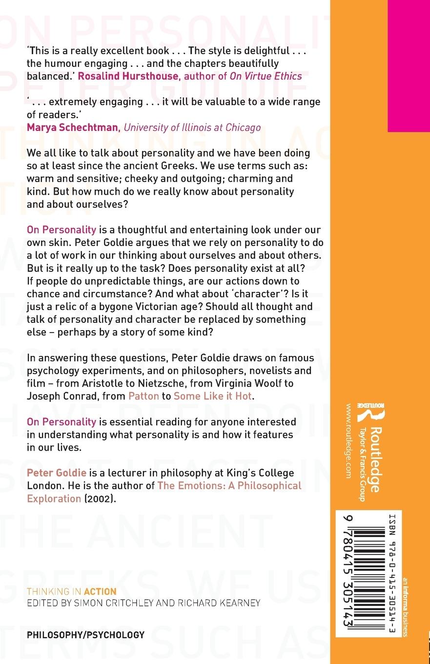 Rückseitencover On Personality