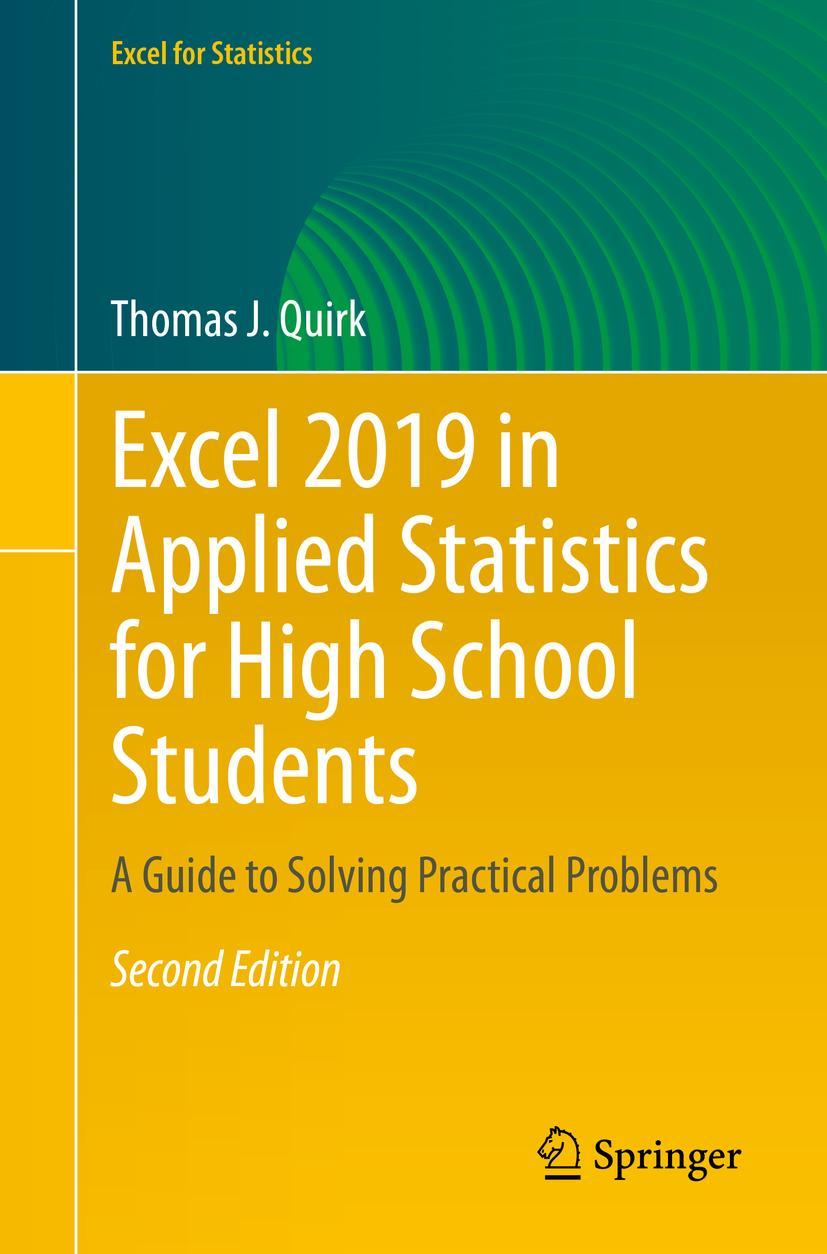 Vorderes Coverbild Excel 2019 in Applied Statistics for High School Students
