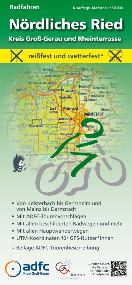Vorderes Coverbild Radfahren - Nördliches Ried / Kreis Groß-Gerau und Rheinterrasse