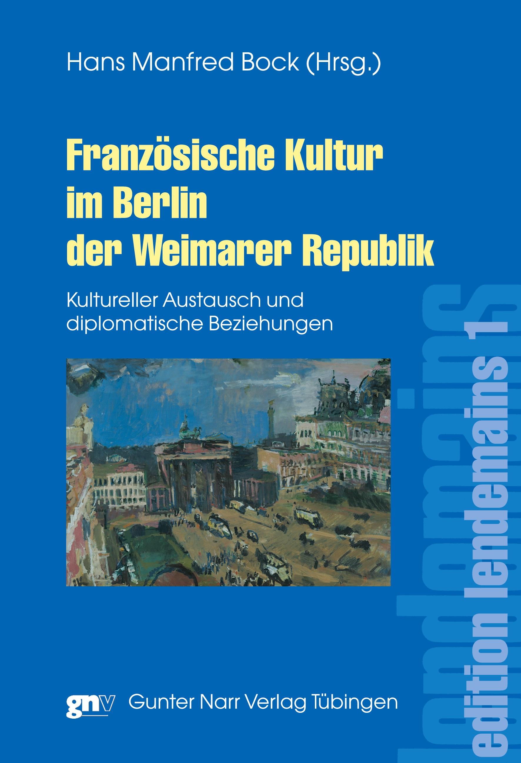 Vorderes Coverbild Französische Kultur im Berlin der Weimarer Republik