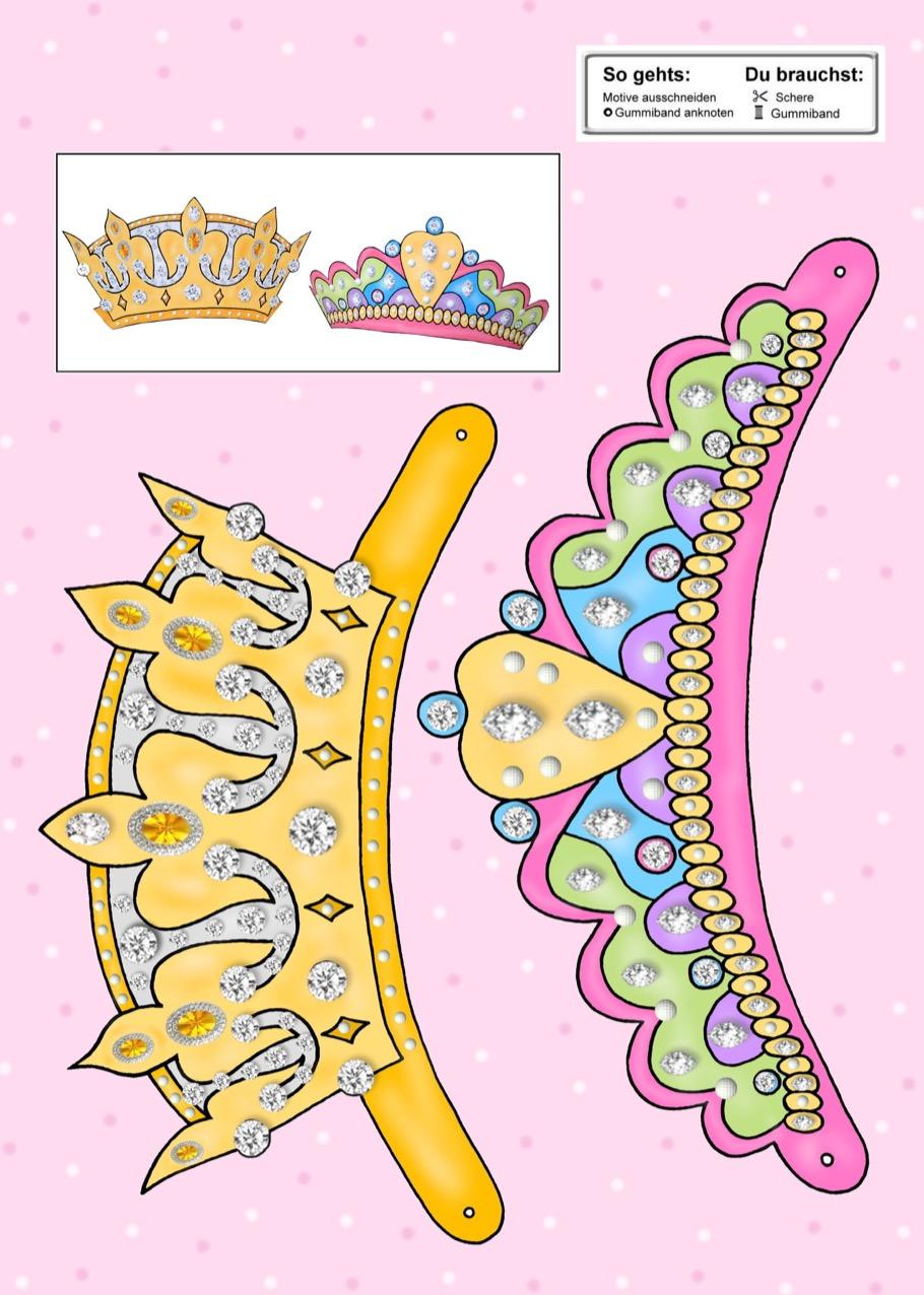 Beispielinhalt (Bild) Das Prinzessinnen-Ausschneide-Bastelbuch