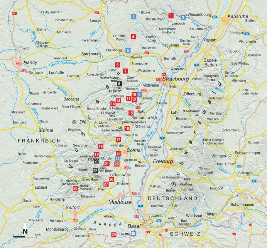 Beispielinhalt (Bild) Wanderungen für Langschläfer Elsass und Vogesen