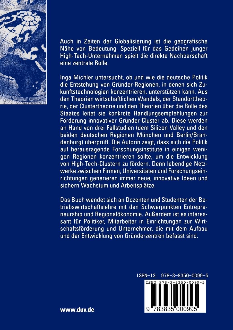 Rückseitencover Internationaler Standortwettbewerb um Unternehmensgründer