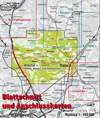 Rückseitencover Allertal (Winsen, Wietze, Hambühren), KVplan, Radkarte/Wanderkarte/Stadtplan, 1:30.000 / 1:12.500