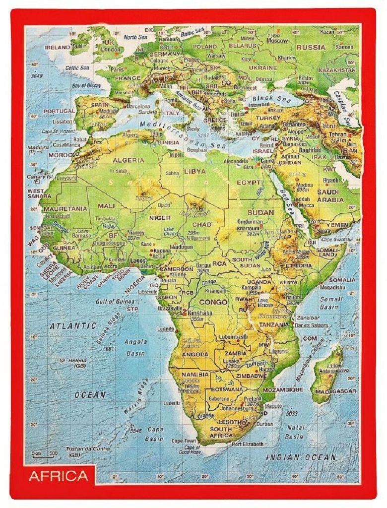 Vorderes Coverbild Reliefpostkarte Afrika