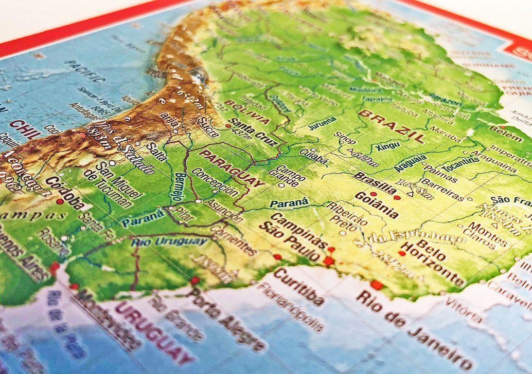 Beispielinhalt (Bild) Reliefpostkarte Südamerika