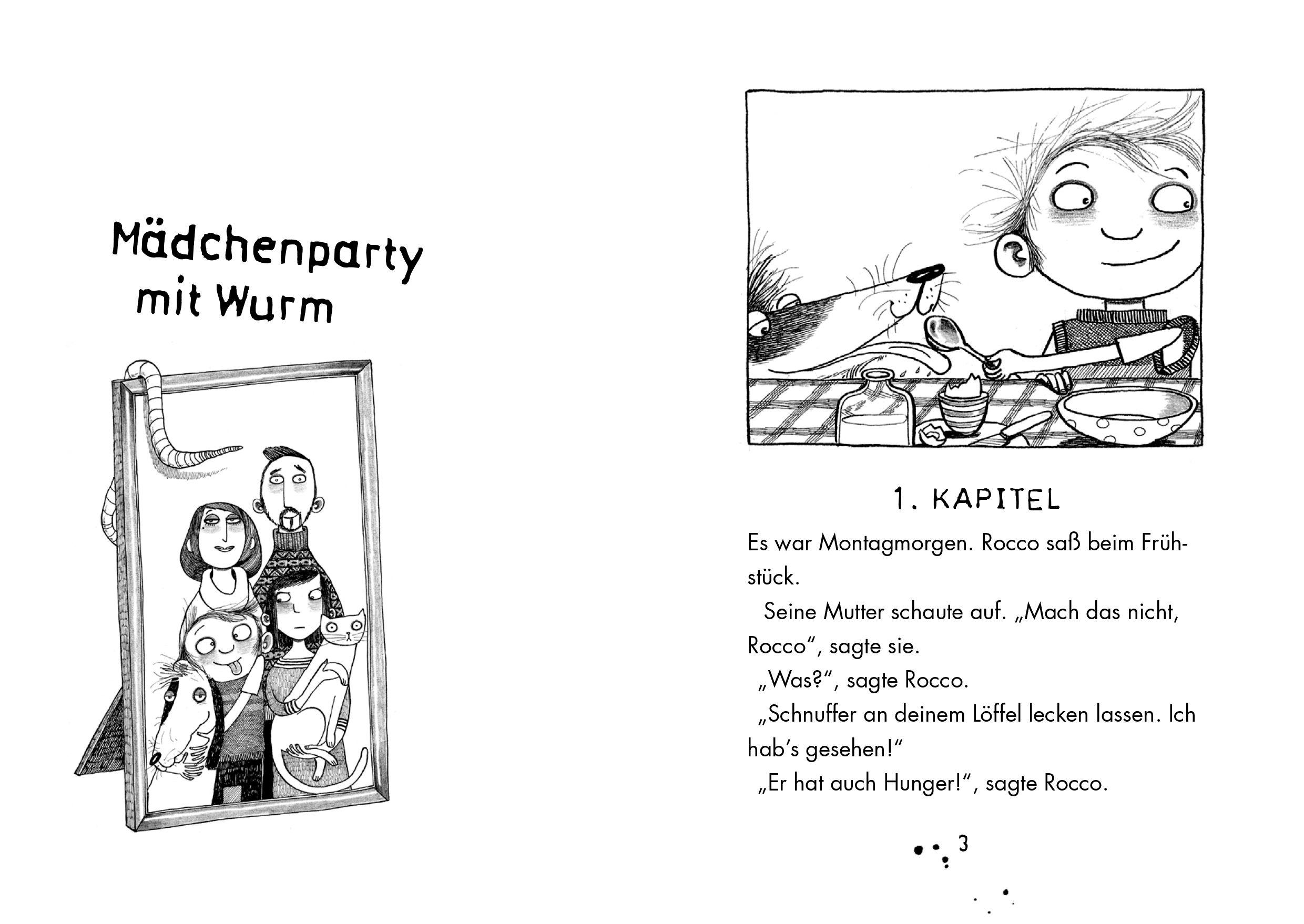 Beispielinhalt (Bild) Rocco Randale 01 - Mädchenparty mit Wurm