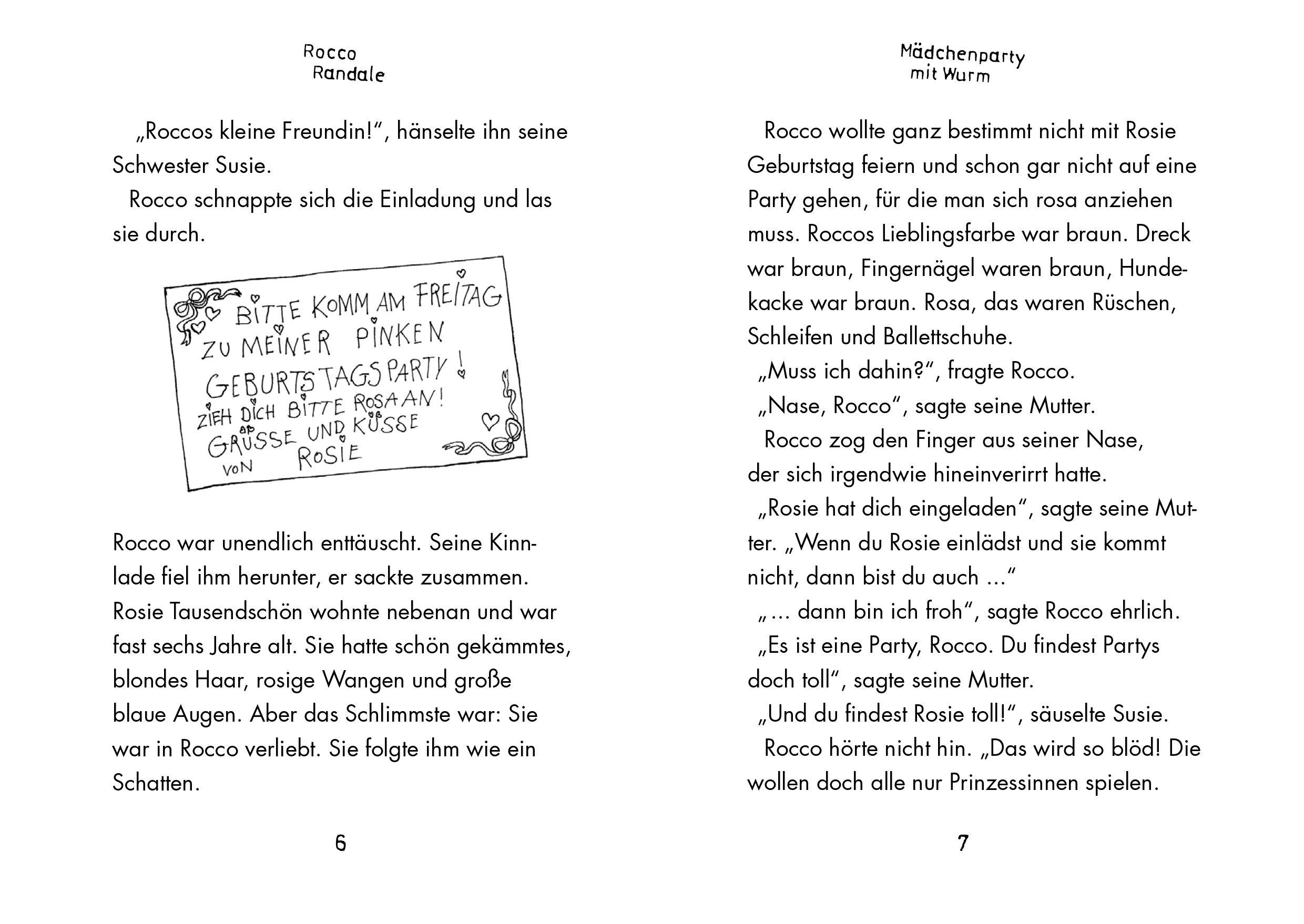 Beispielinhalt (Bild) Rocco Randale 01 - Mädchenparty mit Wurm